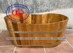 Bồn bầu dục không bo viền ( gỗ pơ mu)