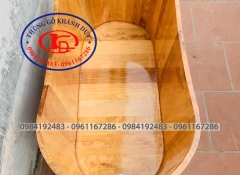 Bồn Bầu Dục - Gỗ Thông Nhập 04