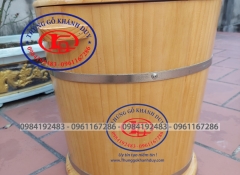 THÙNG GỖ ĐỰNG GẠO 30 KG