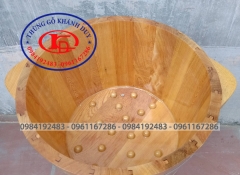 chậu gỗ Pơmu có hạt massage