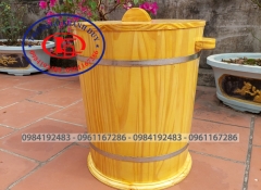THÙNG GỖ ĐỰNG GẠO 50 KG