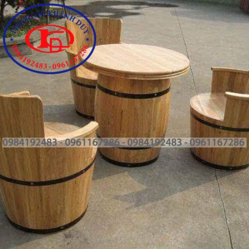 Bàn Ghế Thùng Rượu