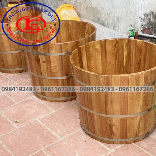 Bồn Tròn Gỗ pơ mu 01