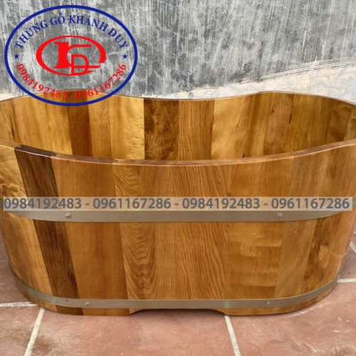 Bồn bầu dục không bo viền ( gỗ pơ mu)