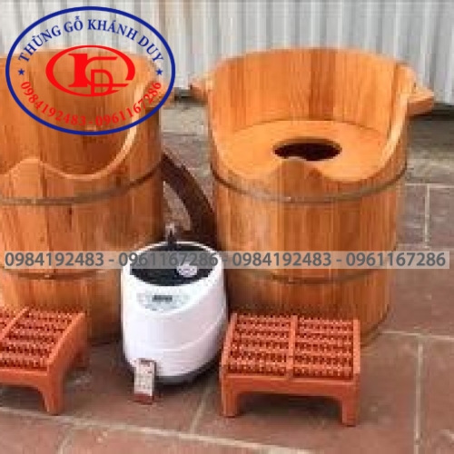Thùng Gỗ Xông Chân 01