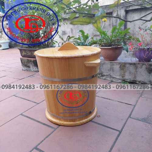 THÙNG GỖ ĐỰNG GẠO 15 KG