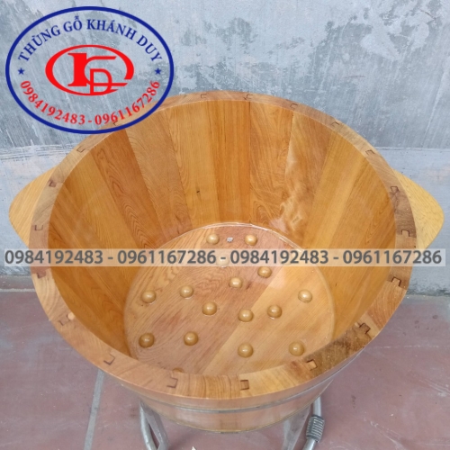 chậu gỗ Pơmu có hạt massage