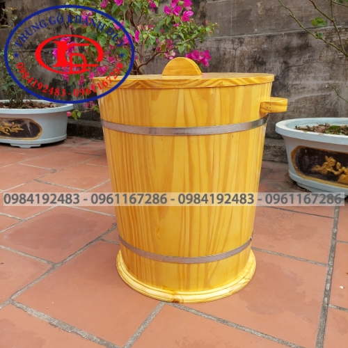 THÙNG GỖ ĐỰNG GẠO 50 KG