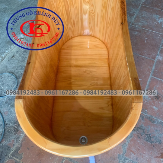 Bồn Bầu Dục - Gỗ Thông Nhập 03