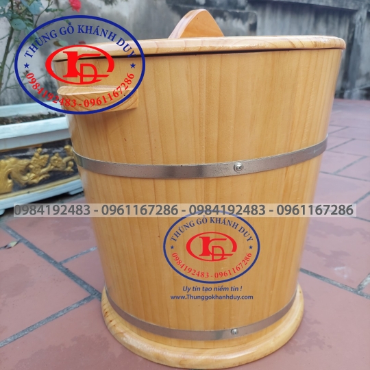 THÙNG GỖ ĐỰNG GẠO 30 KG